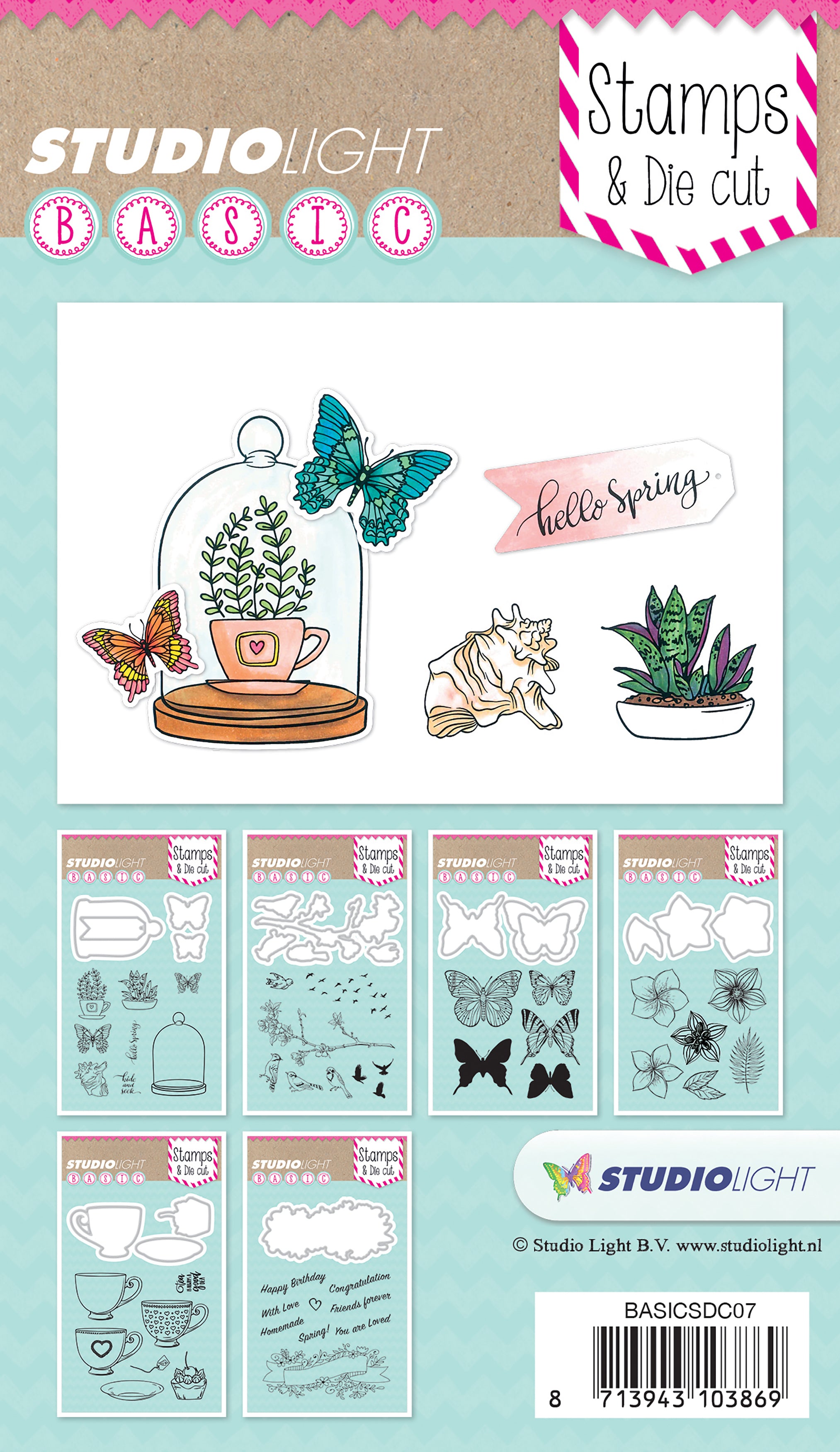 Studio Light Basic Stamp & Die Set - Hello Spring
