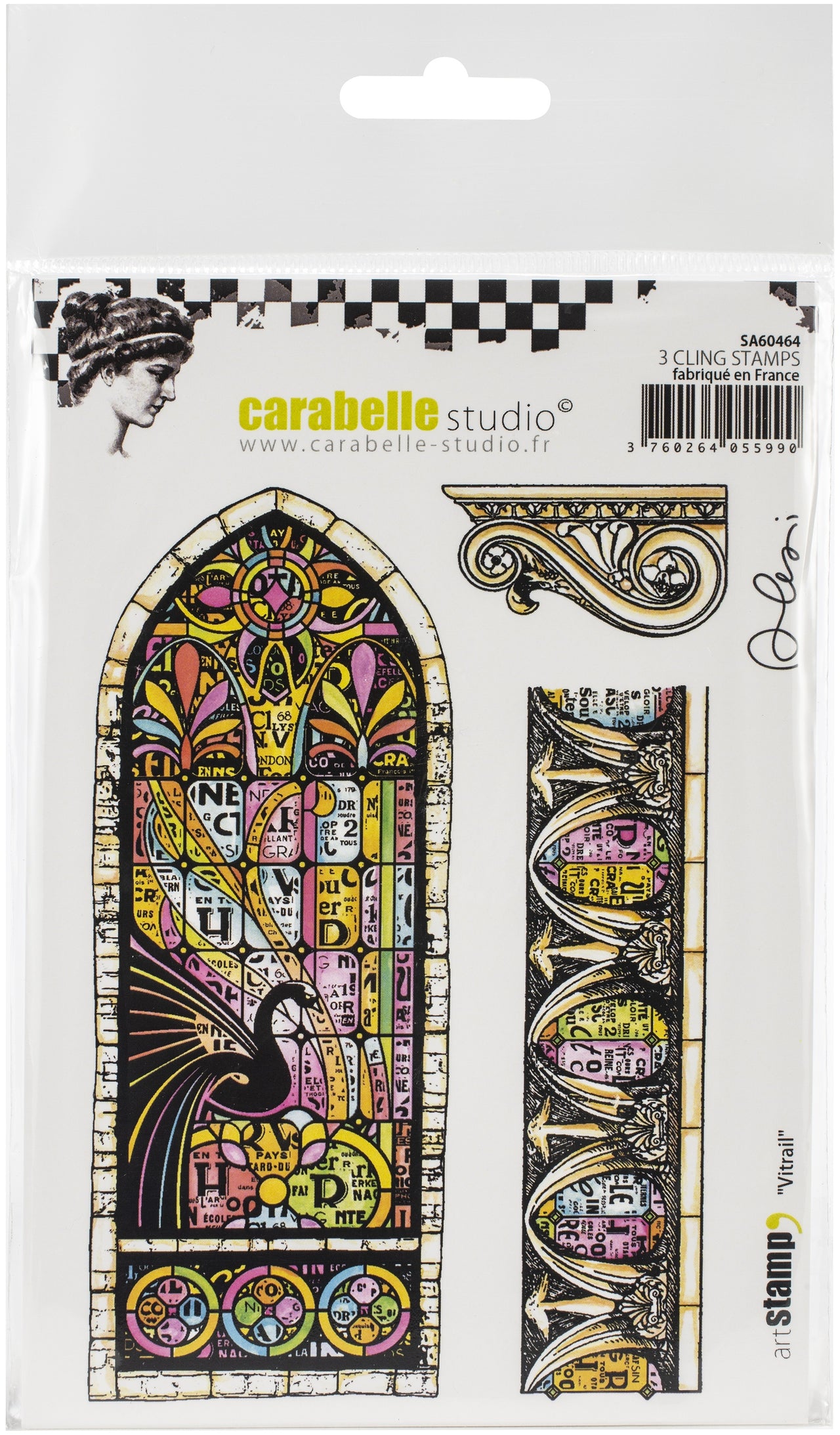 Carabelle Studio Cling Stamp A6 By Alexi - Stained Glass