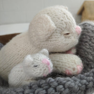 Cat and little kittens -KITTEN knitting pattern