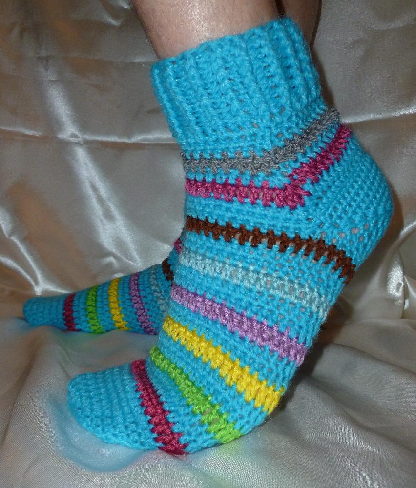 Crochet Afterthought Heel Men's Socks