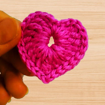Crochet mini heart