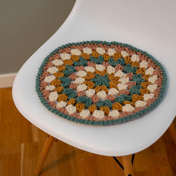 Granny Circle Crochet Chair Pad