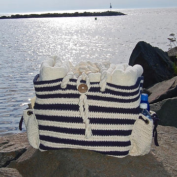 "Nautical Knots" Beach / Yarn / Tote Bag