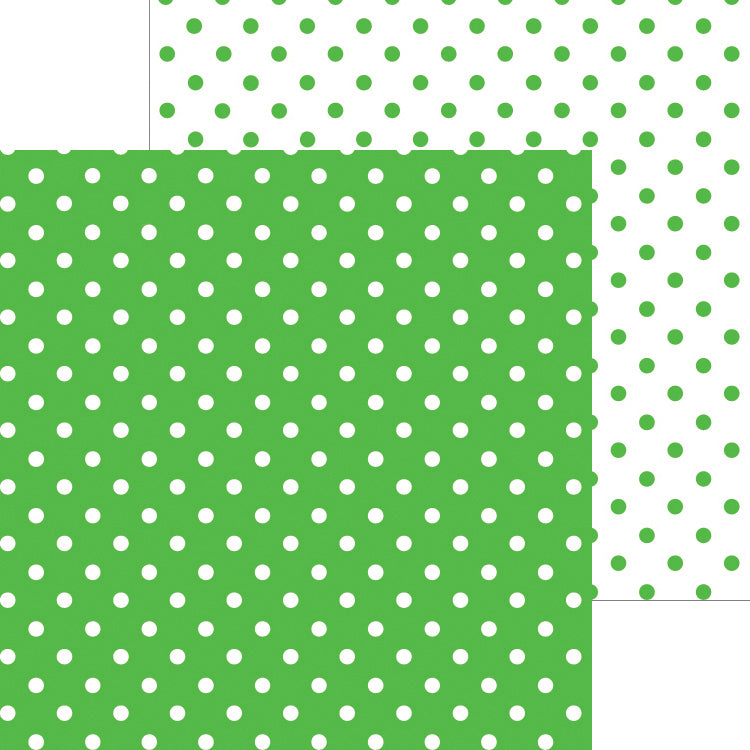 Doodlebug Petite Swiss Dot Cardstock 12"X12" 25/Pkg - Grasshopper