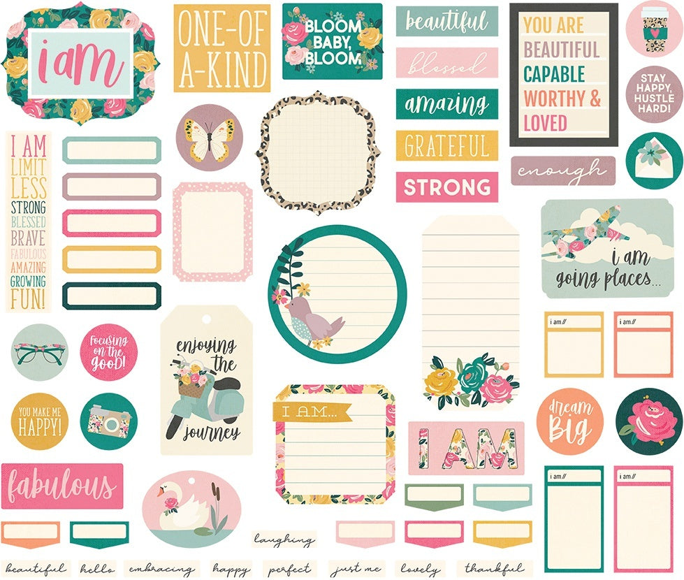 Simple Stories I Am Bits & Pieces Die-Cuts 57/Pkg - Journal