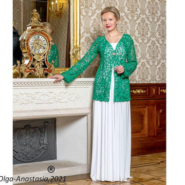 Lace cardigan emerald