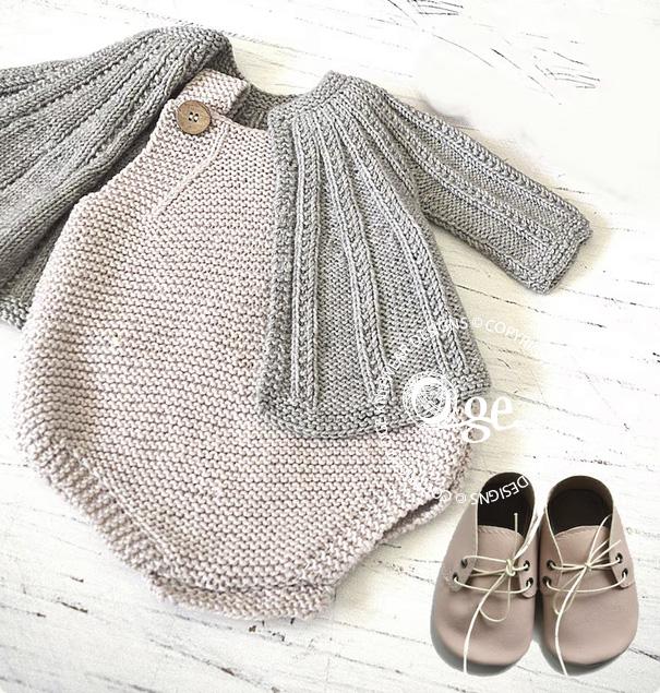 Seamless Top Down Cardigan and Onesie - P094