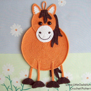 046 Horse decor, potholder or small pillow - Amigurumi Zabelina Ravelry