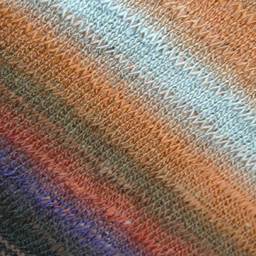 Drop, garter & lace triangular shawl