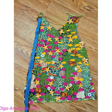 Crochet lace tunic for girls for the sea