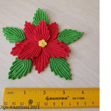 Poinsettia doily