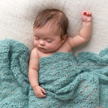 Newborn Lace Bonnet Hat and Wrap Photo Prop