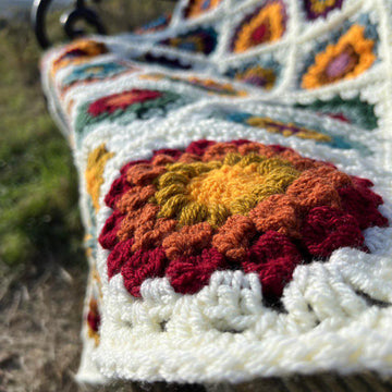 Autumn Vibes Granny Square Blanket