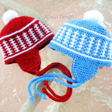 Knit Pom-Pom Ear Flap Hat