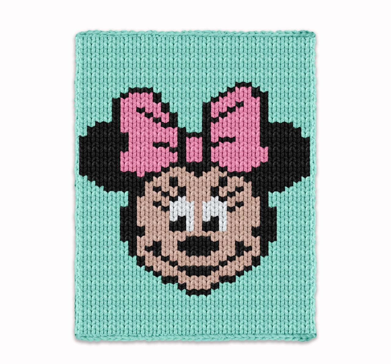 Finger Knitting Pattern, Disney Minnie Mouse Knit Kids Blanket
