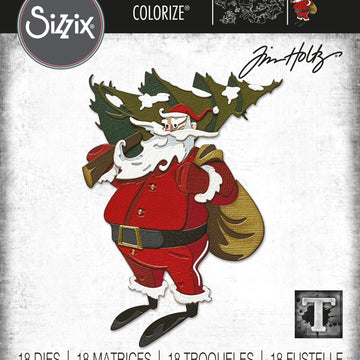 Sizzix Thinlits Die Set 18PK - Woodland Santa, Colorize
