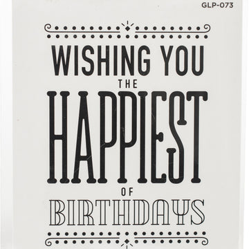 Spellbinders Glimmer Hot Foil Plate - Happiest Birthday