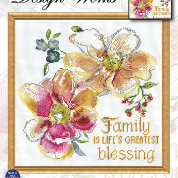 Design Works Family Blessings Cross Stitch Kit - 10 X 10