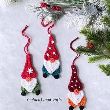 Heart Gnome Christmas Ornament