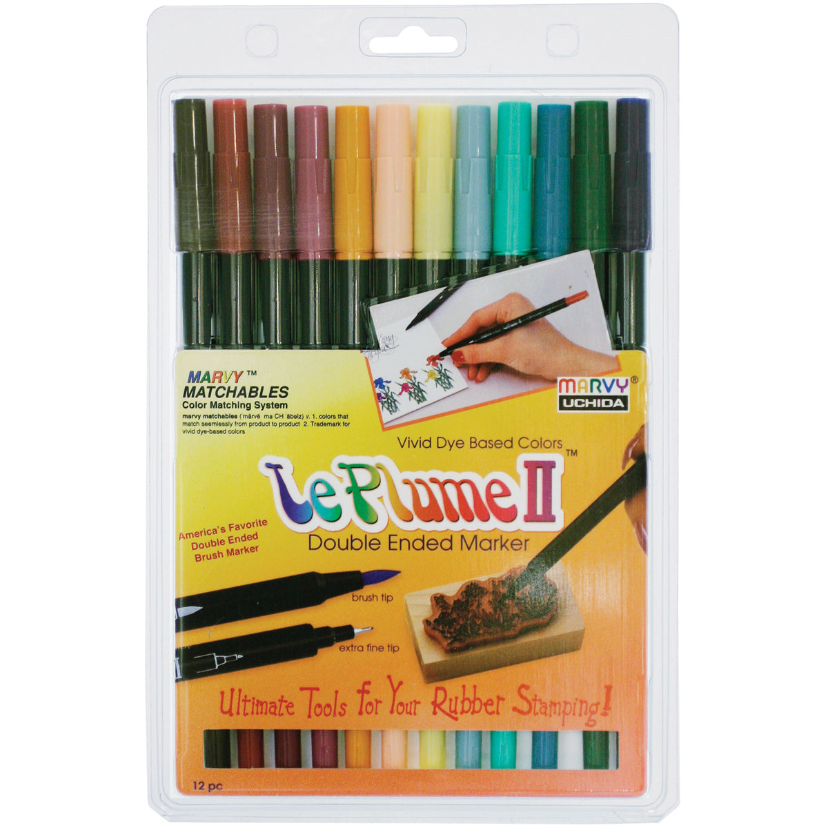 Uchida Le Plume II Double-Ended Markers 12/Pkg - Victorian