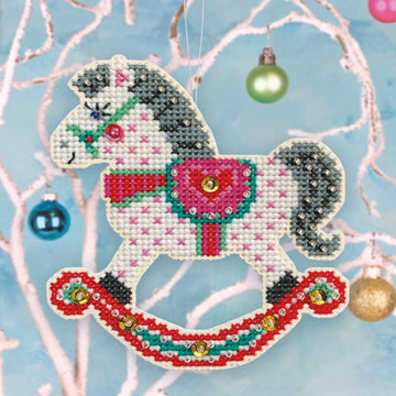 Satsuma Street Holiday Horse Cross Stitch Kit - 3.5in x 4in