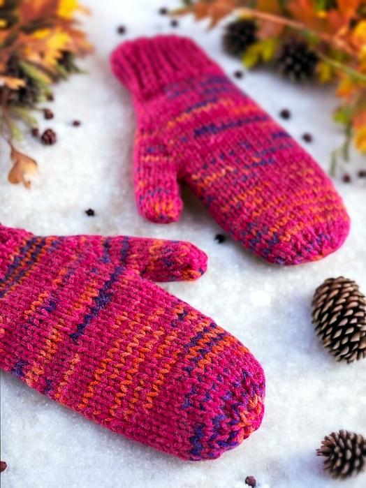 Basic 2 Needle Adult Mittens