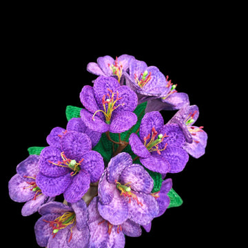 Crochet Rododentron flowers