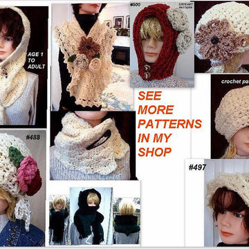 501, Ruby Fitted Hood Hat, crochet pattern