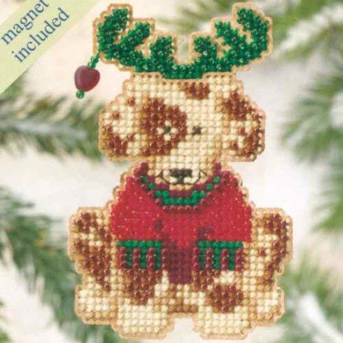 Mill Hill Reindog Fridge Magnet Cross Stitch Kit - Multi