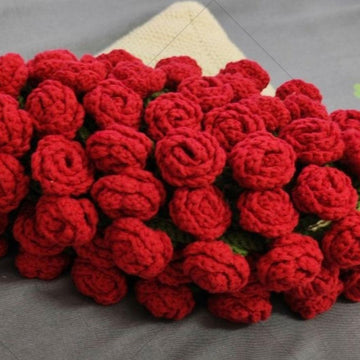 Crochet Rose Flower Bouquet Blanket Pattern PDF