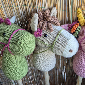 Hobby Horse Dragon Dinosaur Triceratops Unicorn Fairy Tale Crochet Plush Amigurumi