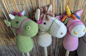 Hobby Horse Dragon Dinosaur Triceratops Unicorn Fairy Tale Crochet Plush Amigurumi
