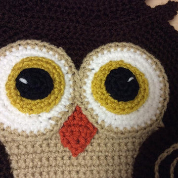 Hot Air Balloon Owl Wall hanging or blanket applique