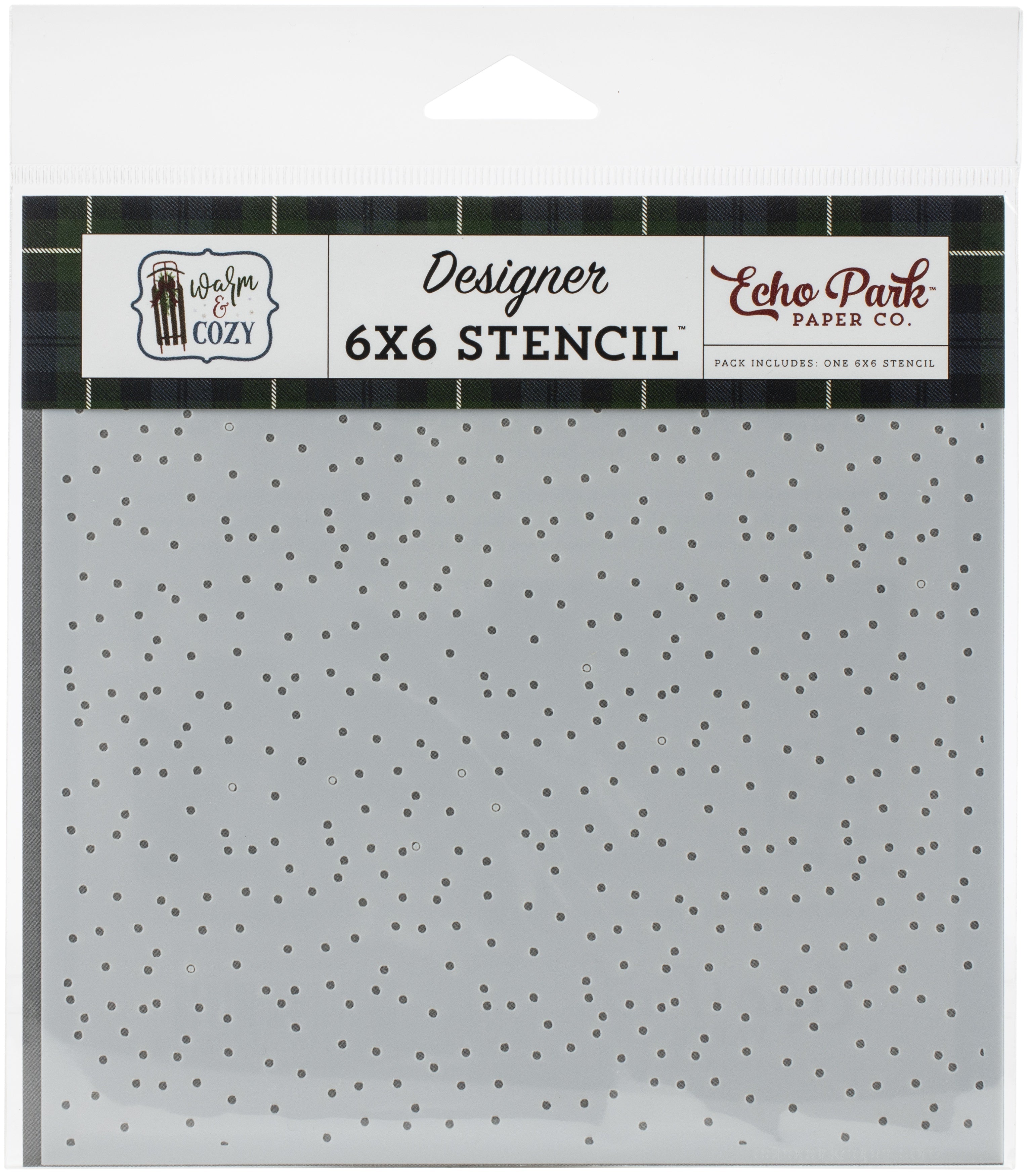 Echo Park Paper Echo Park Stencil 6"X6" - Bundle Up Snowfall