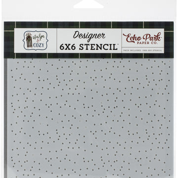 Echo Park Paper Echo Park Stencil 6"X6" - Bundle Up Snowfall
