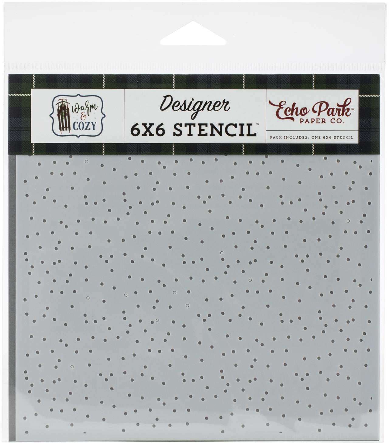 Echo Park Paper Echo Park Stencil 6"X6" - Bundle Up Snowfall