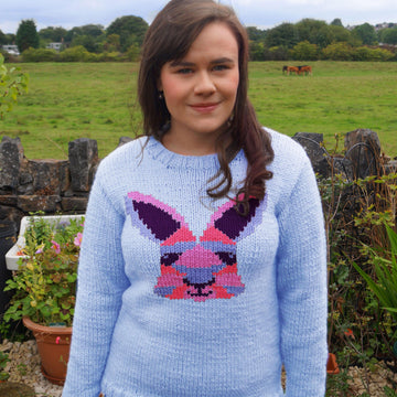 Intarsia - Geometric Rabbit Chart  - Adults Sweater