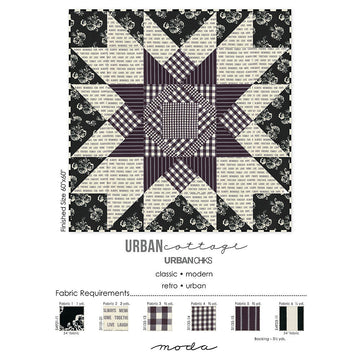 Moda Fabrics Urban Cottage Quilt - Downloadable PDF
