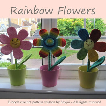Rainbow Flowers Amigurumi Crochet Pattern
