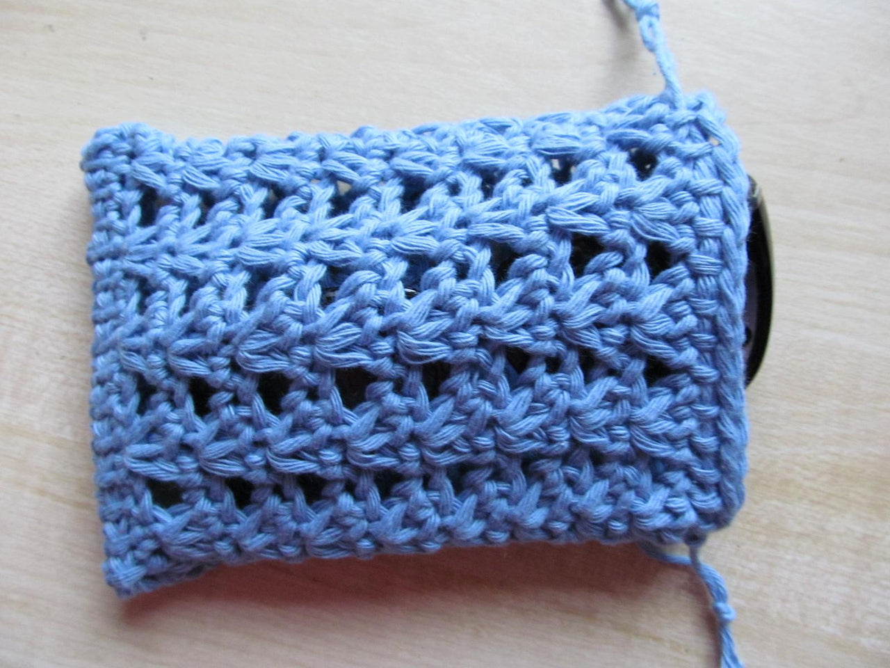 Tunisian Lacy Shells Bag