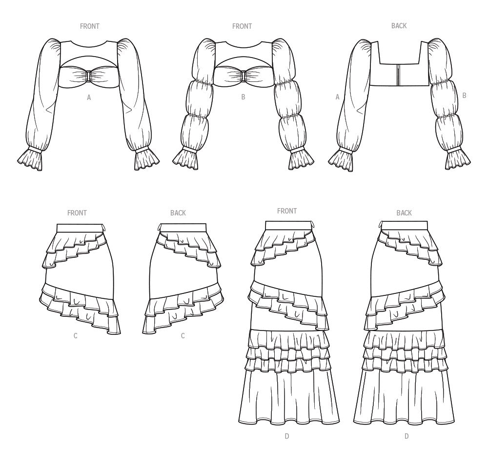Know Me Misses' Top and Skirt by The Corny Rainbow ME2022 - Sewing Pattern