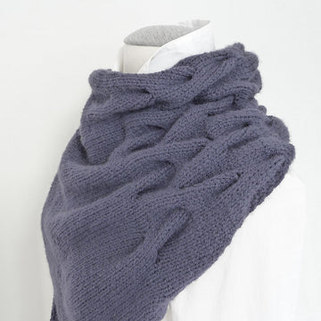 Strickanleitung - Dreiecks-Zopf-Tuch - Schal - No.110