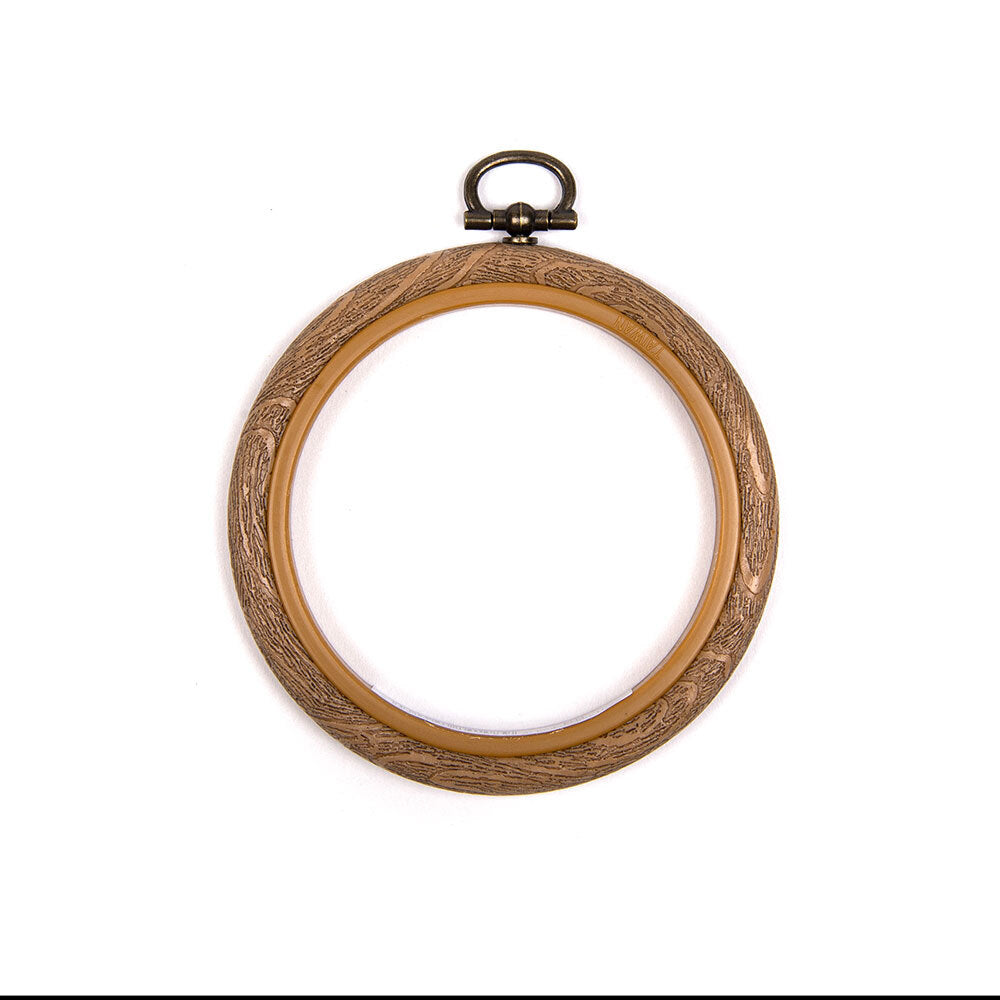 Siesta Frames 3 Inch Woodgrain Effect Round Flexi Hoop