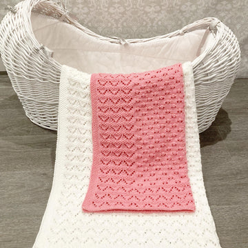 Square Christening Shawl Blanket Knitting Pattern #652
