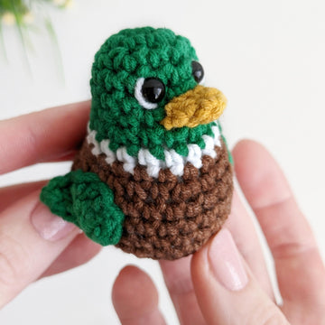 Crochet duck pattern, amigurumi mallard duck easy crochet pattern