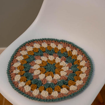 Granny Circle Crochet Chair Pad