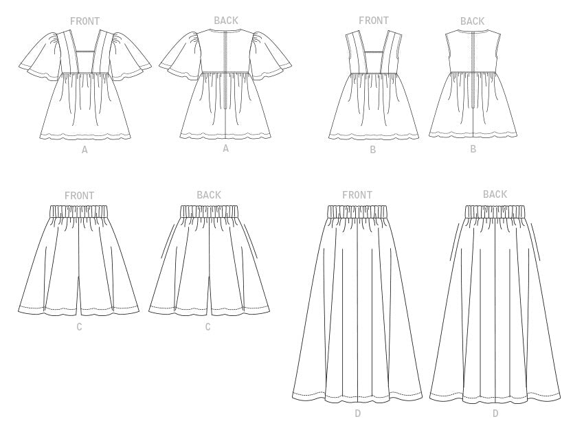 Vogue Misses' Tops, Shorts and Skirt V1871 - Sewing Pattern