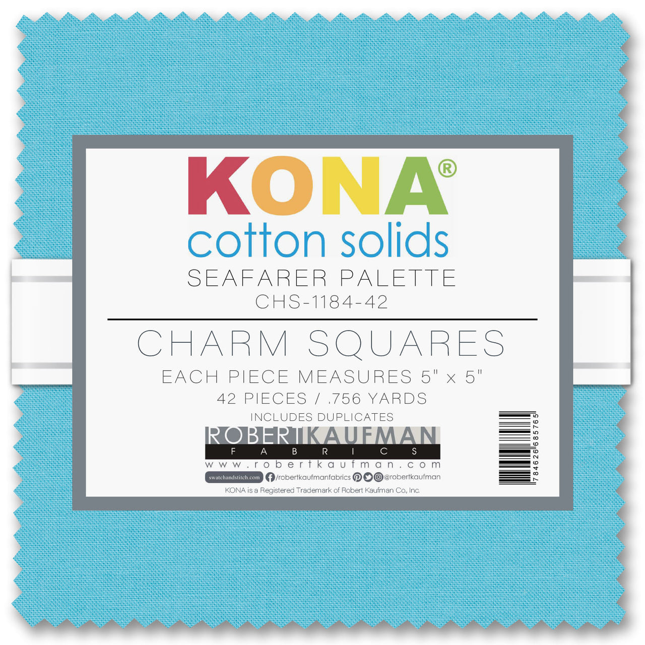 Robert Kaufman Kona Cotton Charm Pack - Seafarer