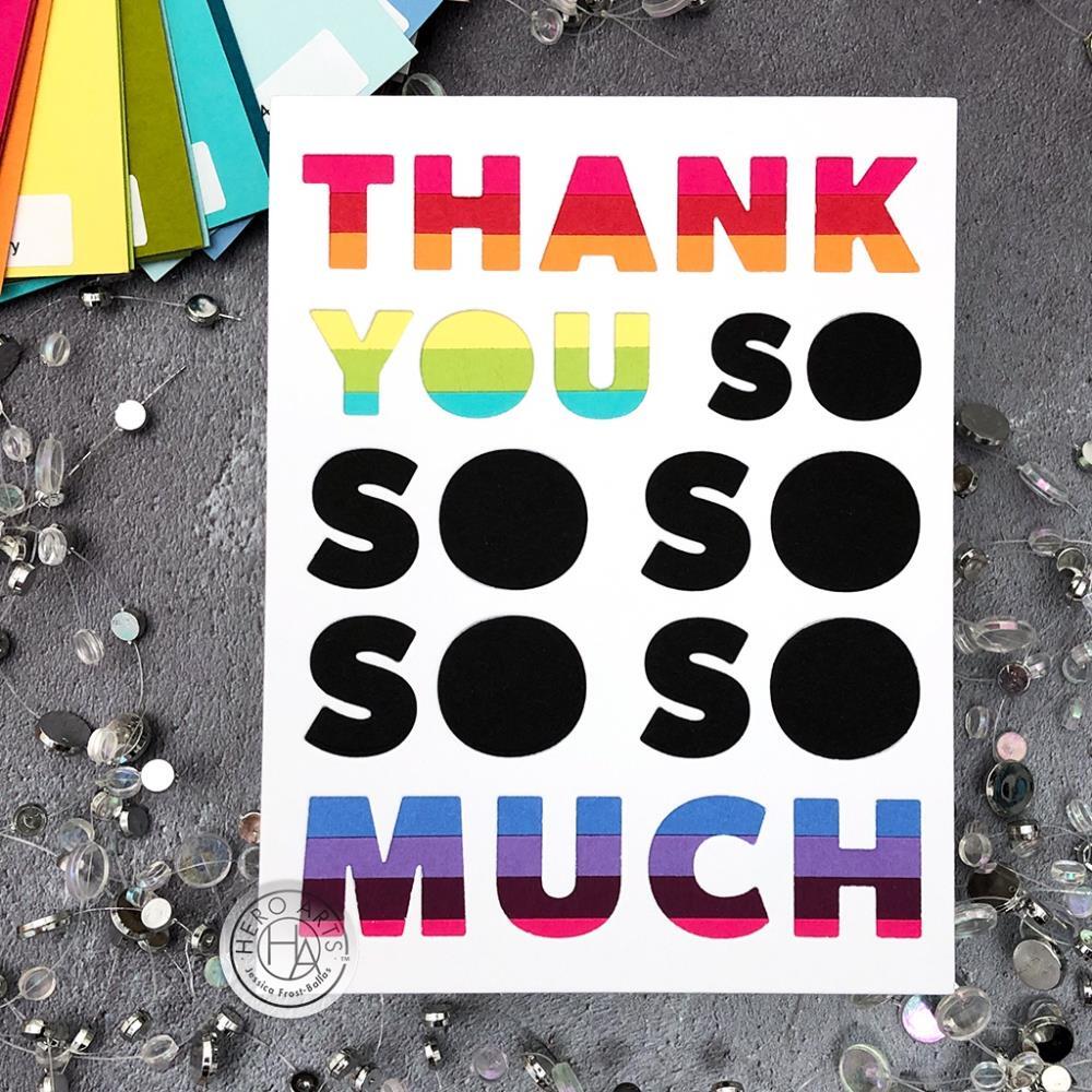 Hero Arts Fancy Dies - Thank You Message Cover Plate