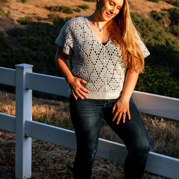 Diamond V Neck Top
